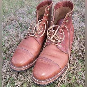 Oak Street Bootmakers Trench Boot Natural Dublin Leather 12D Dr. Sole